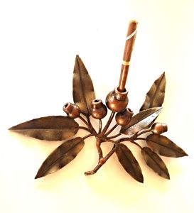 Marri and gumnut desk set - Wayne Jeffery Iron Art