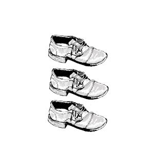 Three shoes
