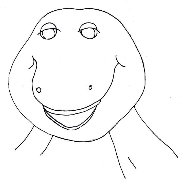 Barney is Waving at You coloring page  Free Printable Coloring Pages