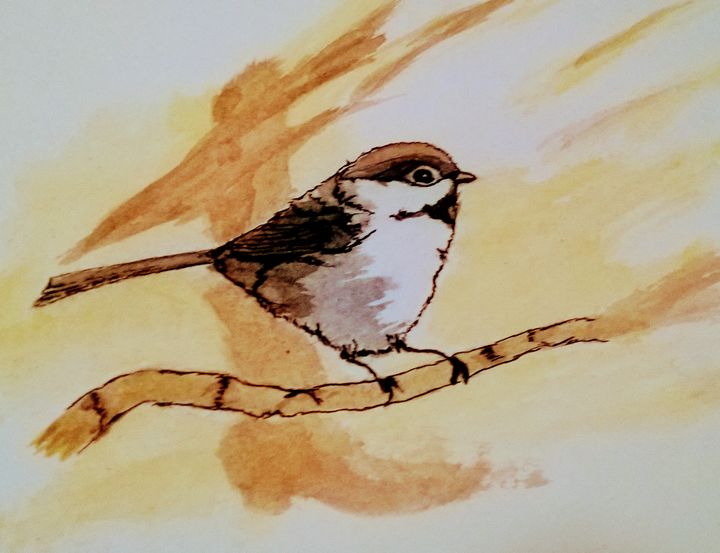 Sparrow Watercolor - Robert Young