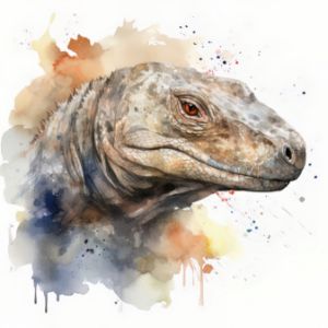 Komodo Dragon Animal Portrait - Frank095