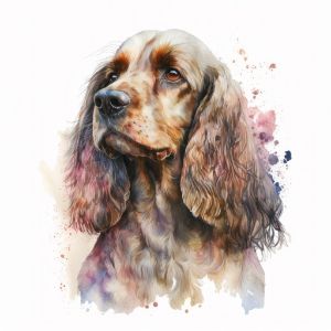 English Cocker Spaniel Dog Portrait - Frank095