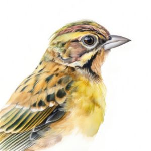 Cirl Bunting Bird Portrait - Frank095