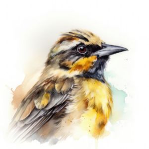 Yellow-Throated Bunting Bird - Frank095