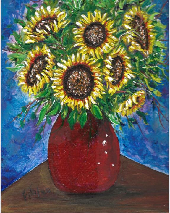 Sunflowers - Fito - Paintings & Prints, Flowers, Plants, & Trees ...