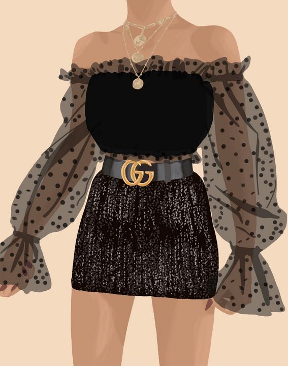 Samler blade at retfærdiggøre Kollisionskursus Gucci Girl - Liv Artistically - Drawings & Illustration, People & Figures,  Fashion, Female - ArtPal