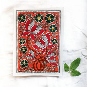 madhubani painting flowers