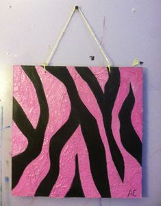 Pink and black zebra print
