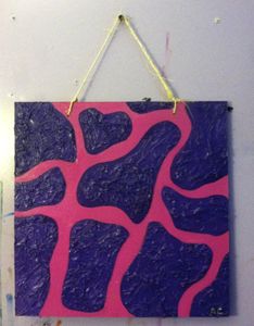 Purple and pink giraffe print