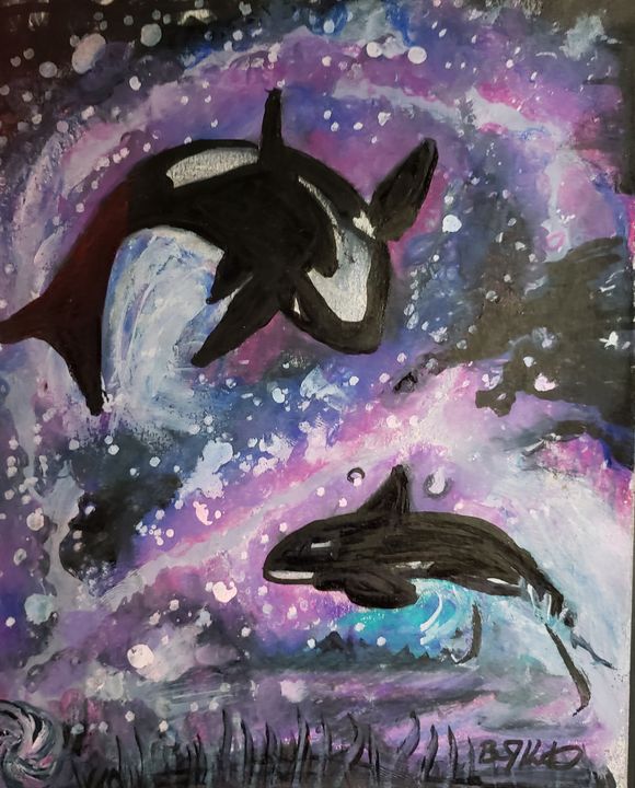 Whales in Space - Jangalang Artworks