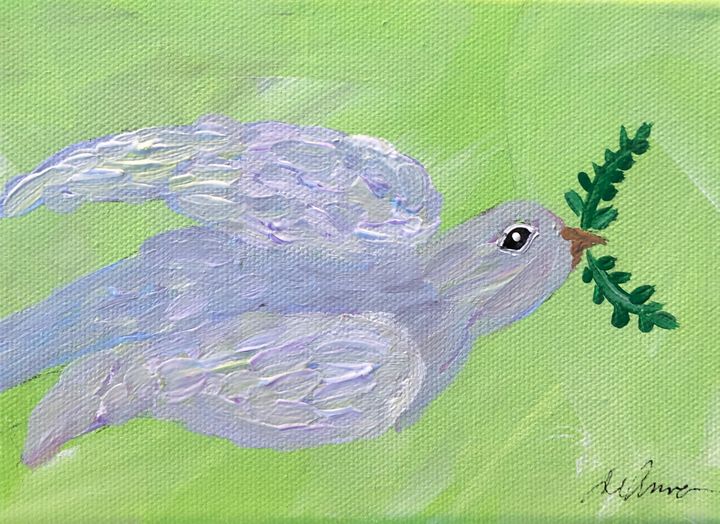 Dove of Love - Paint the Sky - Paintings & Prints, Animals, Birds ...