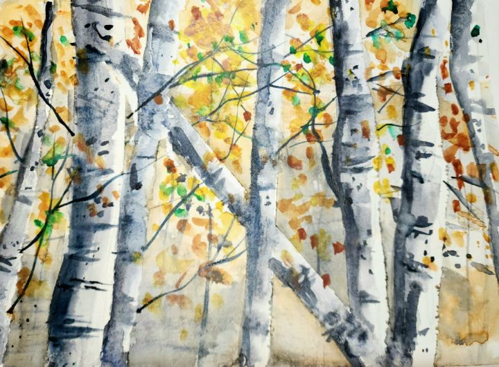 Birches in Fall - David Dockery