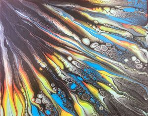 Acrylic Pour Painting, on deep stretched canvas, dutch pour, abstract, –  Trish Rogers Originals