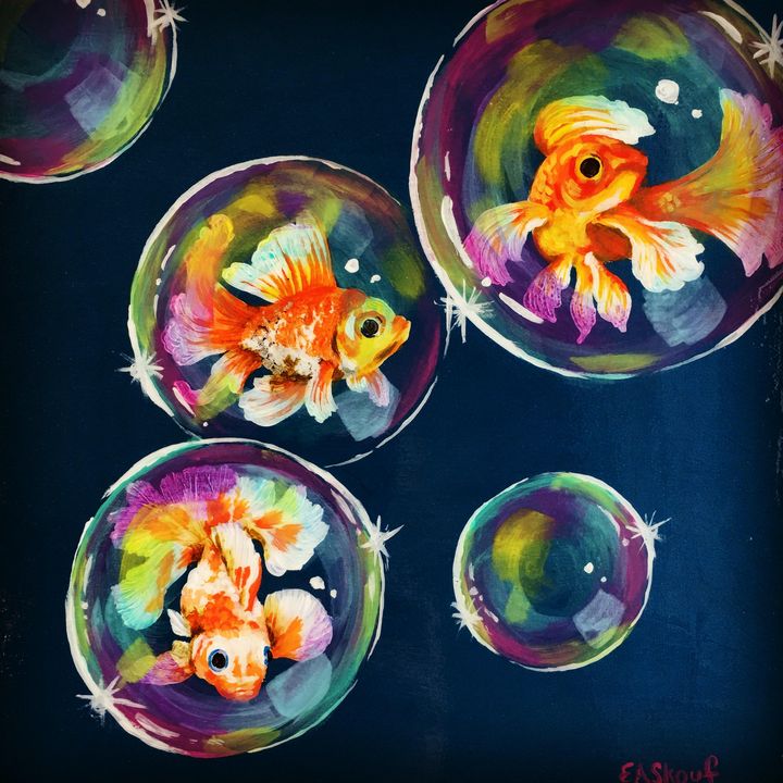 Bubble Fish - Creative Concepts - Paintings & Prints, Animals, Birds, & Fish,  Other Animals, Birds, & Fish - ArtPal