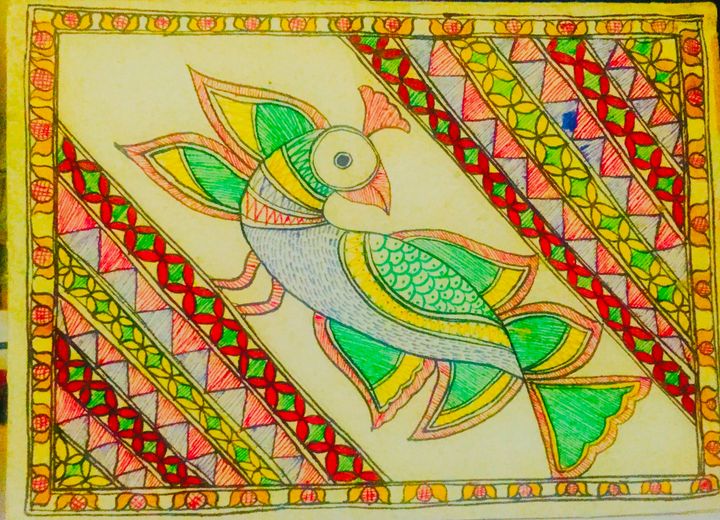 Bird- Madhubani Painting - Asmizart - Paintings & Prints, Ethnic, Cultural,  & Tribal, Asian & Indian, Indian - ArtPal