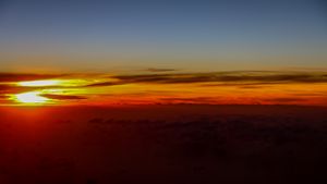 Sunset From a Plane