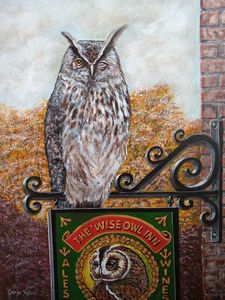 long eared owl at the local inn