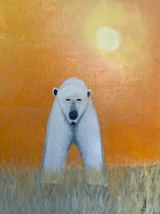 Polar Bear in hot sun