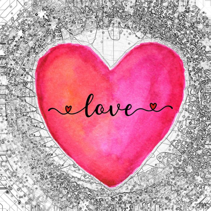 Love Art Studio 99 Digital Art, Abstract, Collage ArtPal