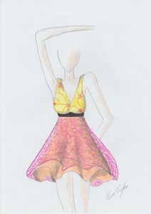 Outdated nightmare fertilizer Banana Dress - Evan Taylor - Drawings & Illustration, People & Figures,  Fashion, Female - ArtPal