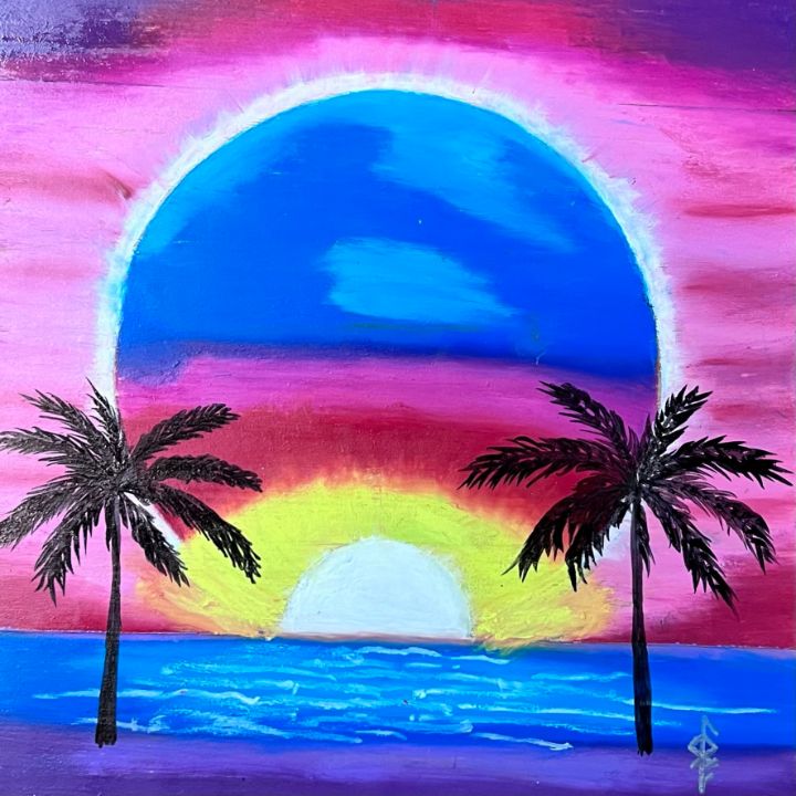 Sunset Beach… - RL RunningFox - Paintings & Prints, Landscapes