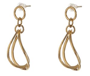 Gold plated 3D Earrings - Sara Shahak Jewelry