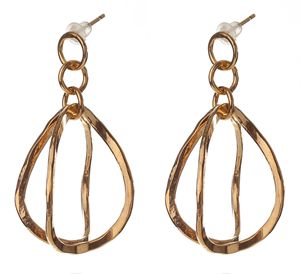 3D drop Bent Earrings - Sara Shahak Jewelry