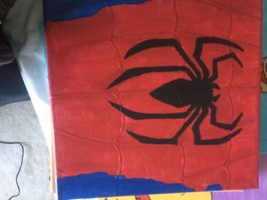 Textured Spider-Man Painting