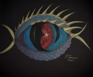 Eye of the Dragon Watching & Waiting - Fran's Art World an International ISO9001 Company