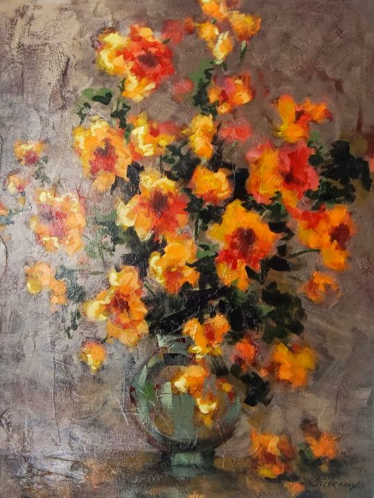 Orange Flowers - LUVS A+ - Paintings & Prints, Flowers, Plants