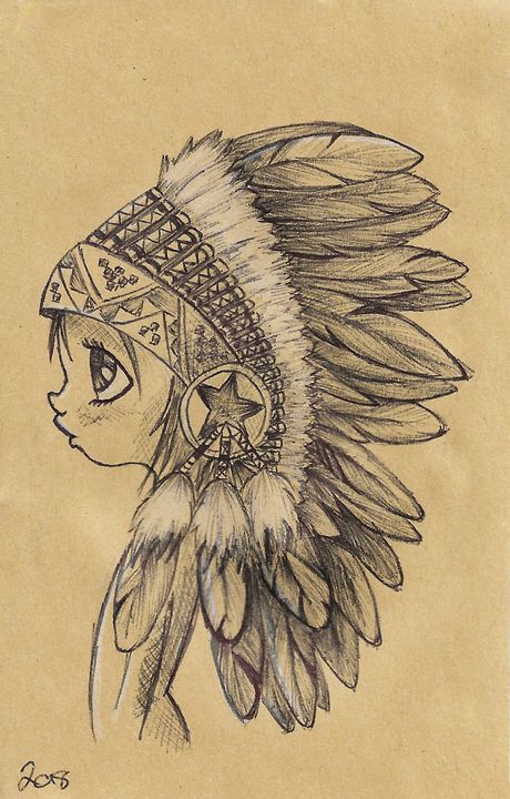 A red indian girl Drawing by Ayesha Jafar - Pixels