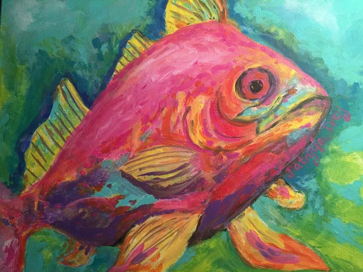 Red Snapper - SOLD - Patrycja Hauer-Ivey - Paintings & Prints, Animals ...