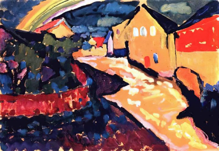MURNAU WITH RAINBOW 1909 - Wassily Kandinsky - Paintings & Prints ...