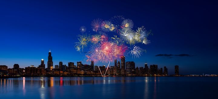 Chicago Lakefront Fireworks - Steve Gadomski