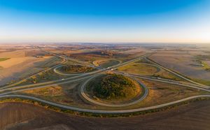 Highways I 39 and I 80 Cloverleaf Il