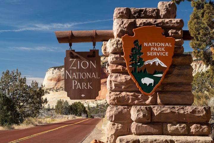 Zion National Park Entry Sign - Steve Gadomski - Photography ...