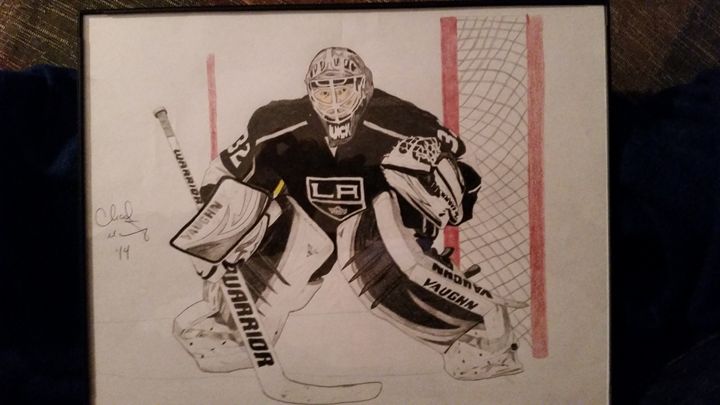 Jonathan Quick Autographed Framed Kings Jersey