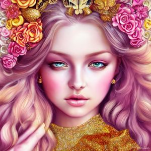 Pink and Gold 1 - ImagineX3D