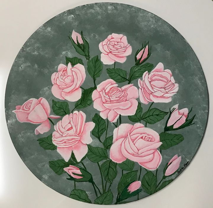 CIRCLE OF ROSES. - Susie Mac Art