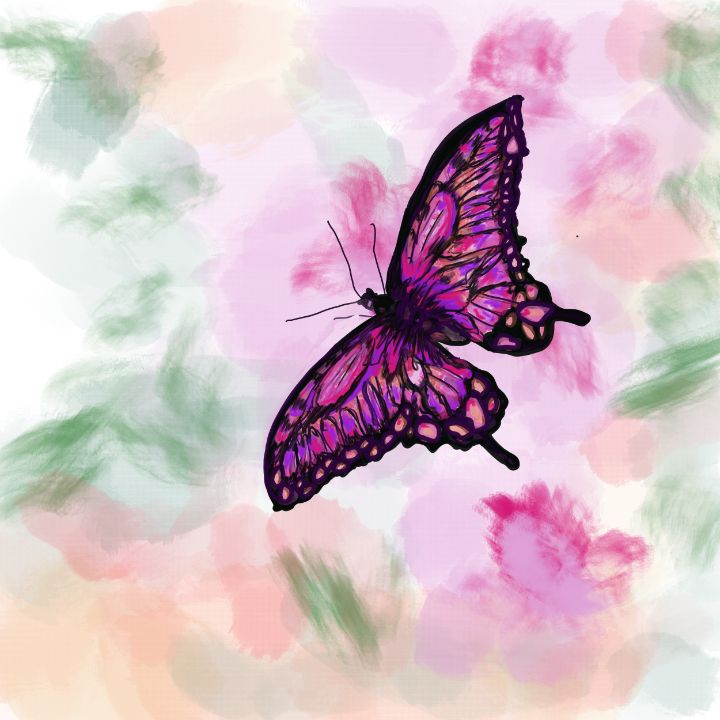 Butterfly In Flight - Candy B - Digital Art & AI, Animals, Birds ...