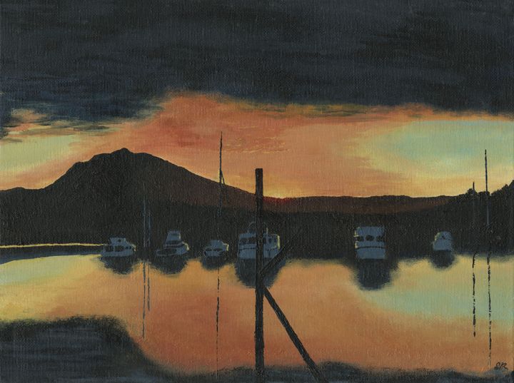 California Boat Sunset - Sadie Arts