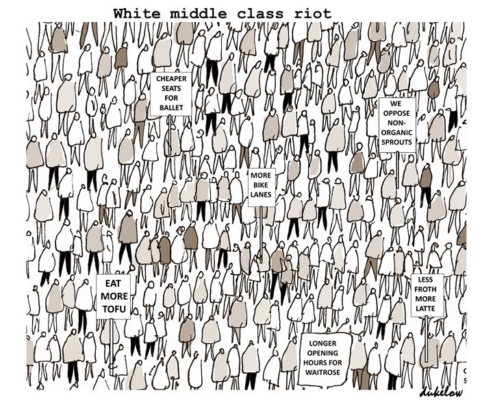 Middle class riot - Colin Dukelow - Drawings & Illustration, Humor ...