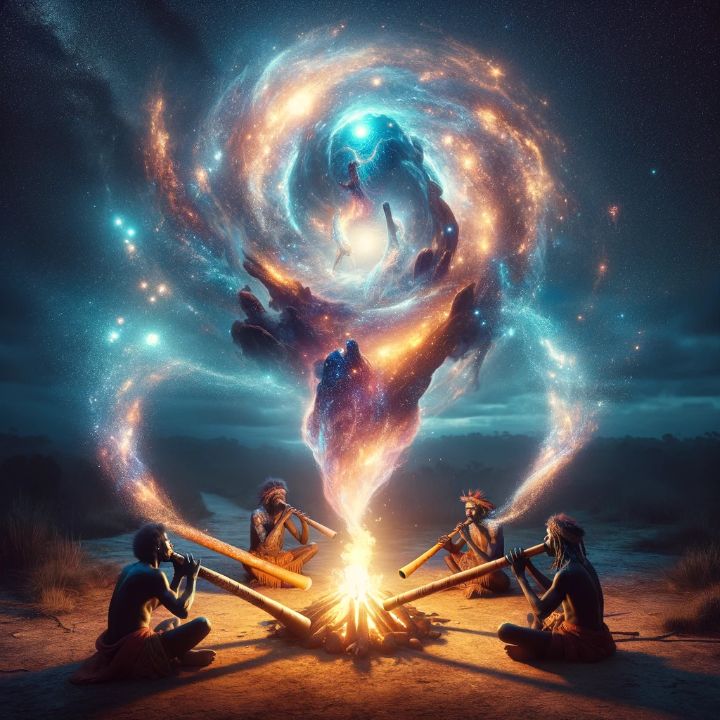 Aboriginals magical fire - A world of art - Paintings & Prints, Ethnic ...