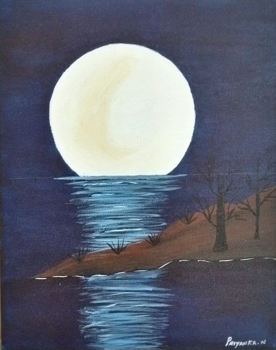 Moon light effect on ocean - Priyanka sitapara