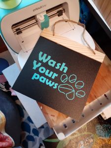 Wash Your Paws Bathroom Sign decal