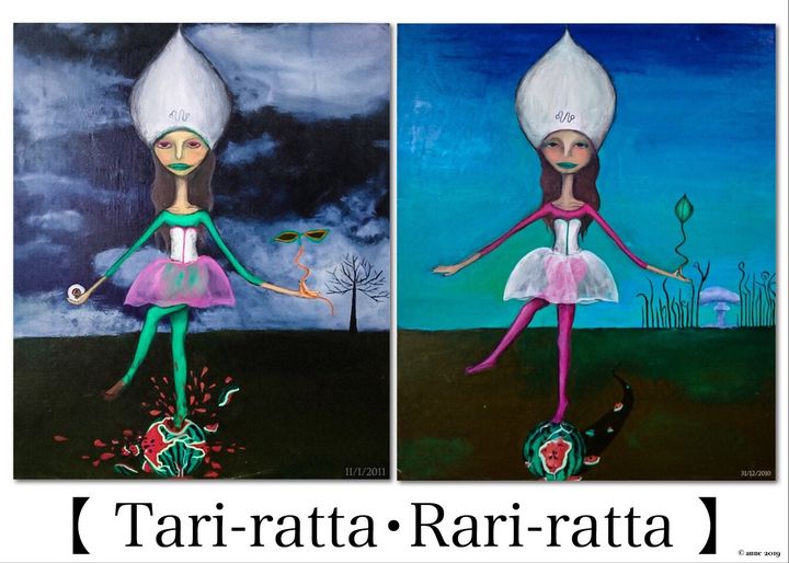 Tari-ratta・Rari-ratta 】 - aune - Paintings & Prints, Abstract, Collage ...