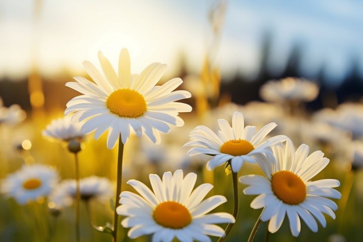 Field of Daisies. A field of hunders of white daisies #Sponsored