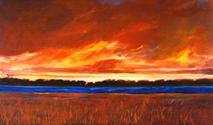 Red Sky and Red Field - Patty Baker