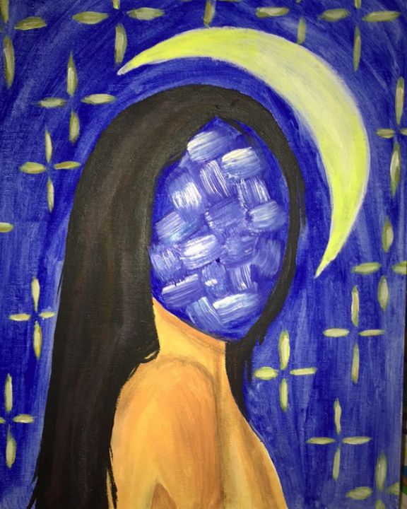 Faceless girl | Art Print