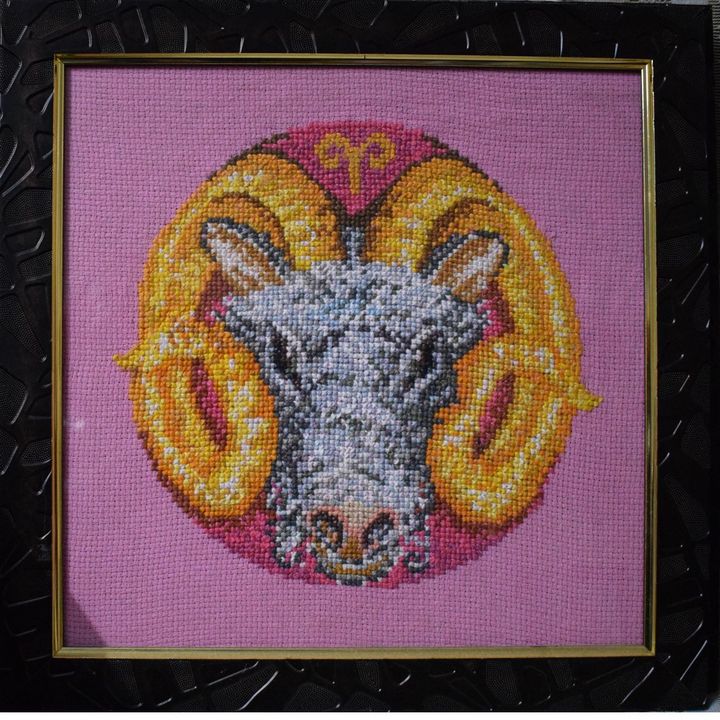 Aries - Cross Stitch and Paintings